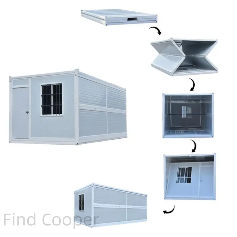 Painel Sanduíche EPS Resistente ao Fogo 2.0-3.0 mm Estrutura de Aço Casa Contêiner Dobrável Combinada para Exterior Casa Contêiner Prefabricada de Múltiplos Andares Casas Tiny Prefabricadas
