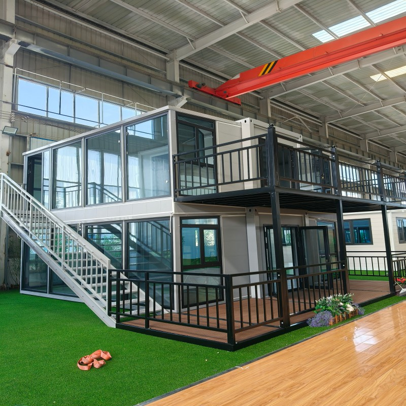 Casa Prefabricada Híbrida de Aço e Bambu Eco com Painéis Solares, Conformidade RoHS, Vilas Verdes
