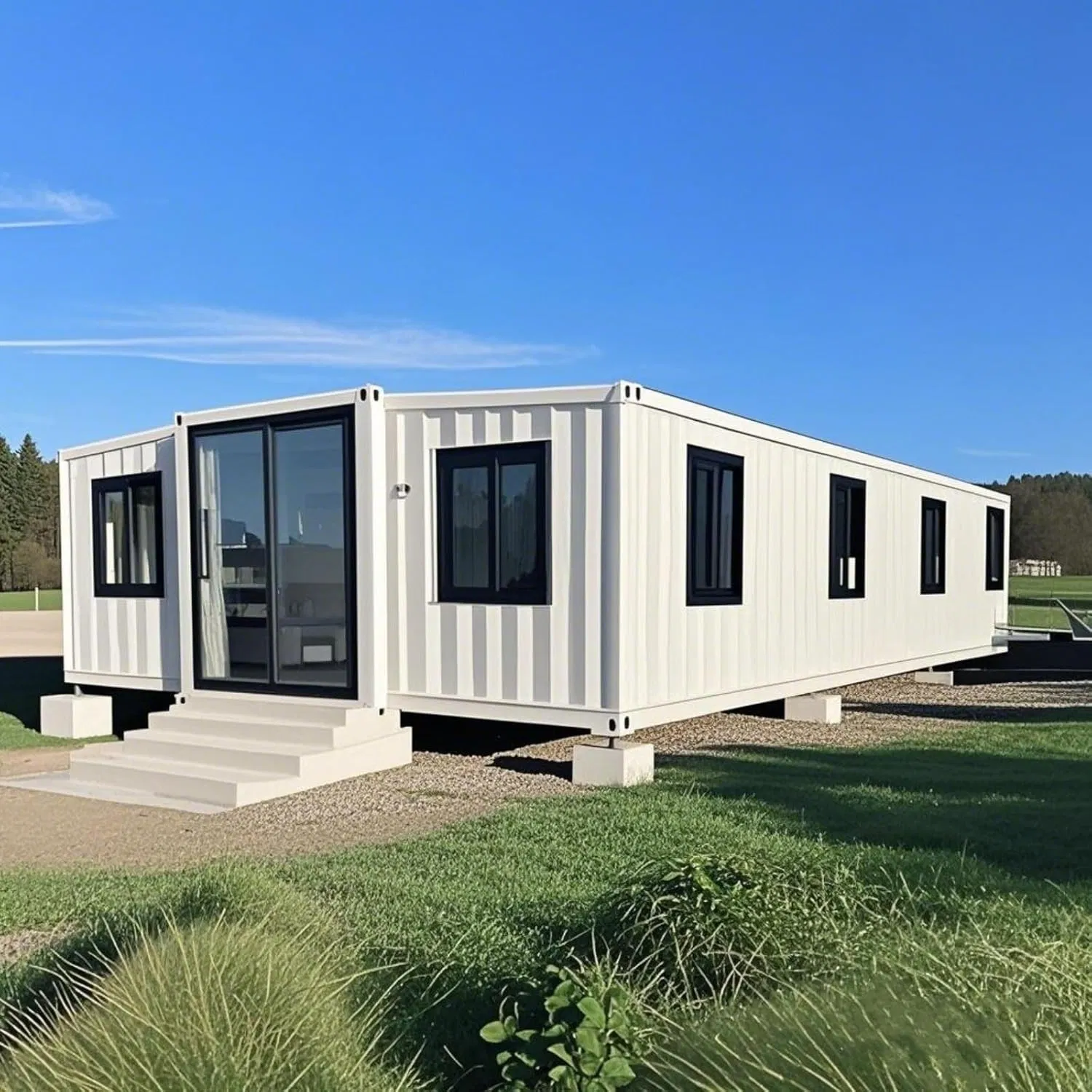 Casa Modular de Uso Flexível, Estrutura Durável para Residências e Espaços de Eventos
