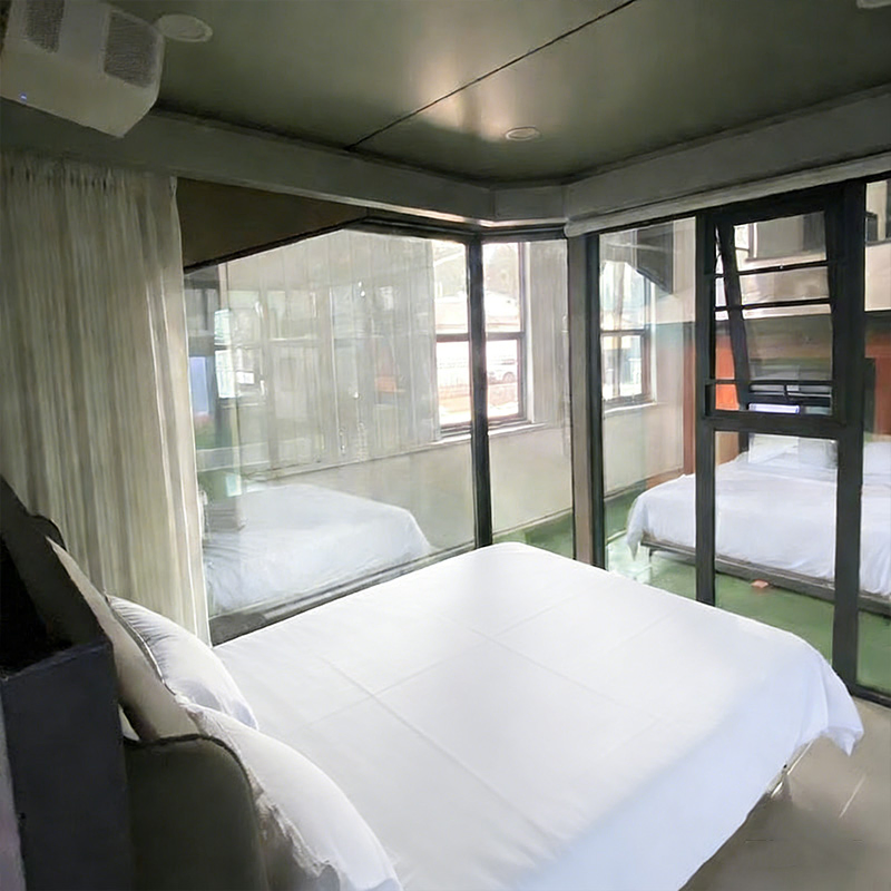 Casas Modulares Portáteis Cabana de Maçã 20FT 40FT Vilas de Aço Expansíveis