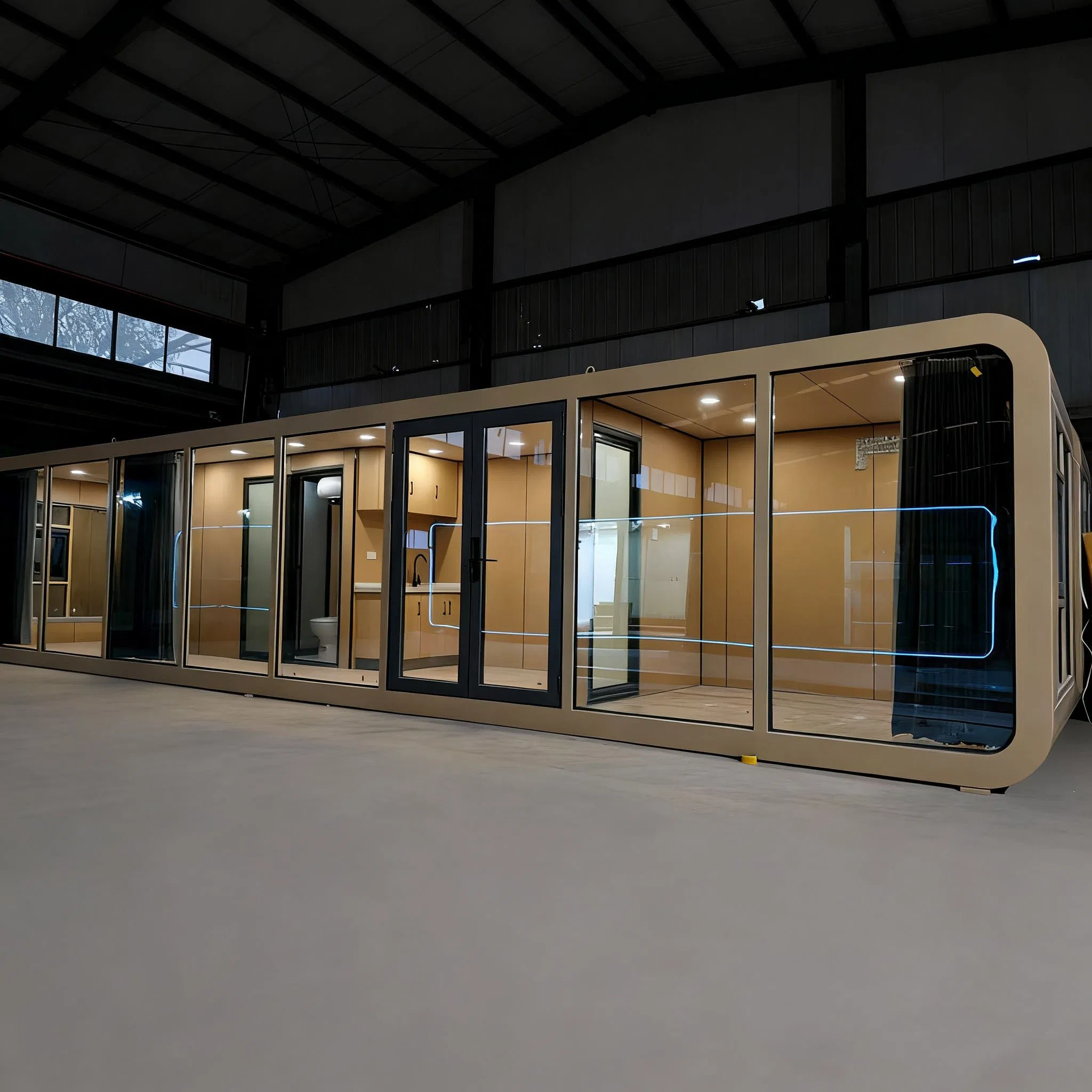 Casa Modular Apple Cabin, Cabana Portátil, Casa Off-Grid, Casa Apple Resistente a Terremotos para Projetos de Residência Auto-Suficiente em Platôs Remotos
