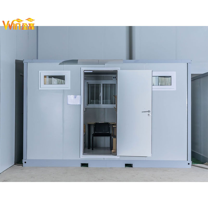 Casa Modular Contêiner Totalmente Mobiliada, Unidade de Vida Compacta com Estrutura de Aço Portátil, com Chuveiro, Vaso Sanitário e Espaço de Trabalho