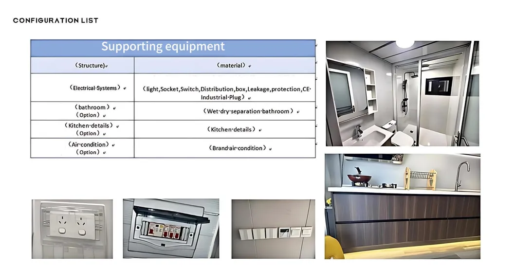 Especificações de construção