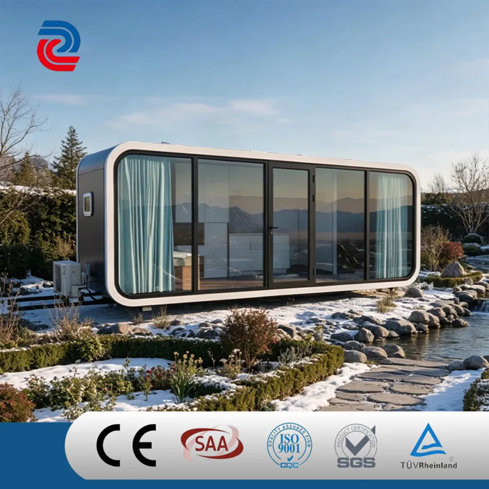 Novo Estilo Tiny Space Modular Prefabricado Mini Móvel Cápsula Moderna Loja Apple