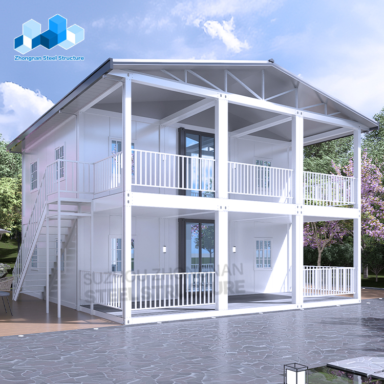 Containerizada 20FT/40FT Móvel 2 Andar Mini Pequena Luxuosa Moderna Modular Móvel Pré-fabricada Expansível Marítima Portátil Pré-fabricada Marinha Residencial Container Casa