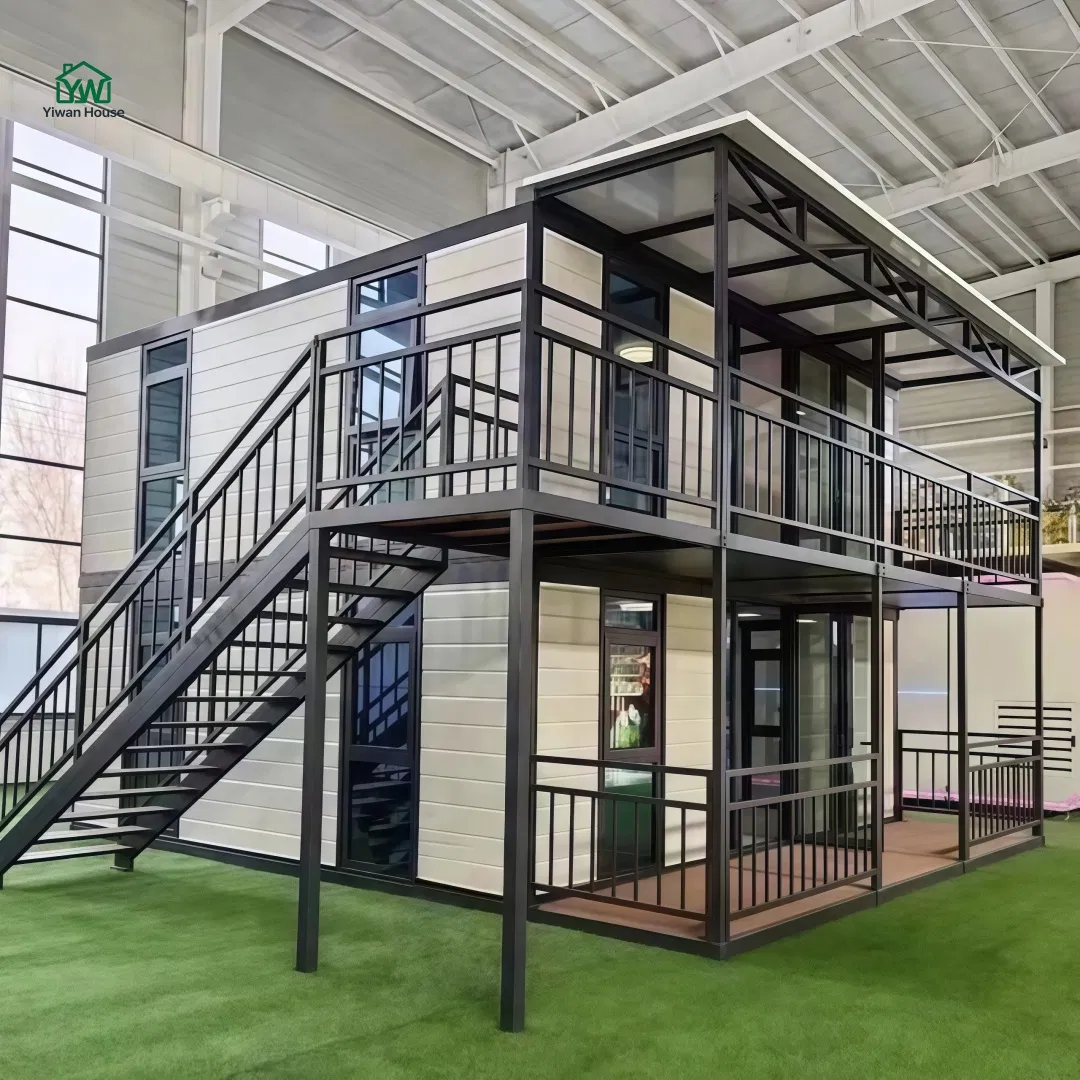 1 2 3 4 5 Casa Móvel Dobrável Prefabricada Modular Portátil Expandável para Moradia Montagem Rápida de Dois Andares Casa Pequena Móvel Pronta