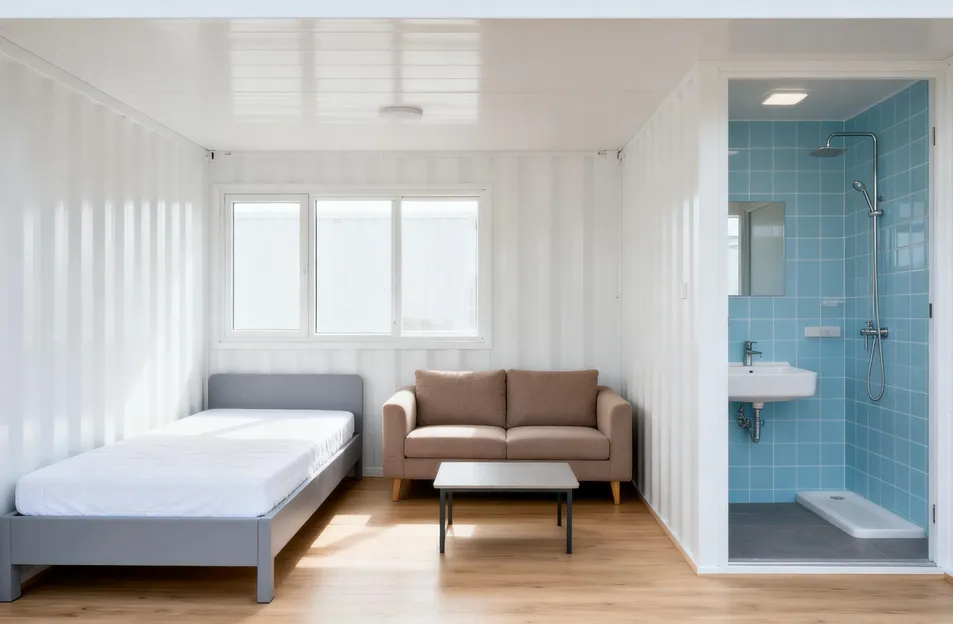 Decoração interior casa modular