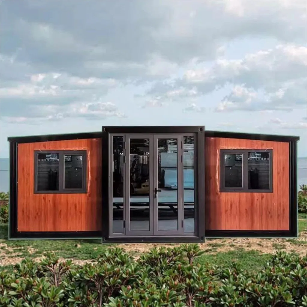 Casa Modular Independente com Telhado Solar Pronto, Suportes para Container Expandável, Casa Prefabricada Off Grid e Operação Remota Autossuficiente