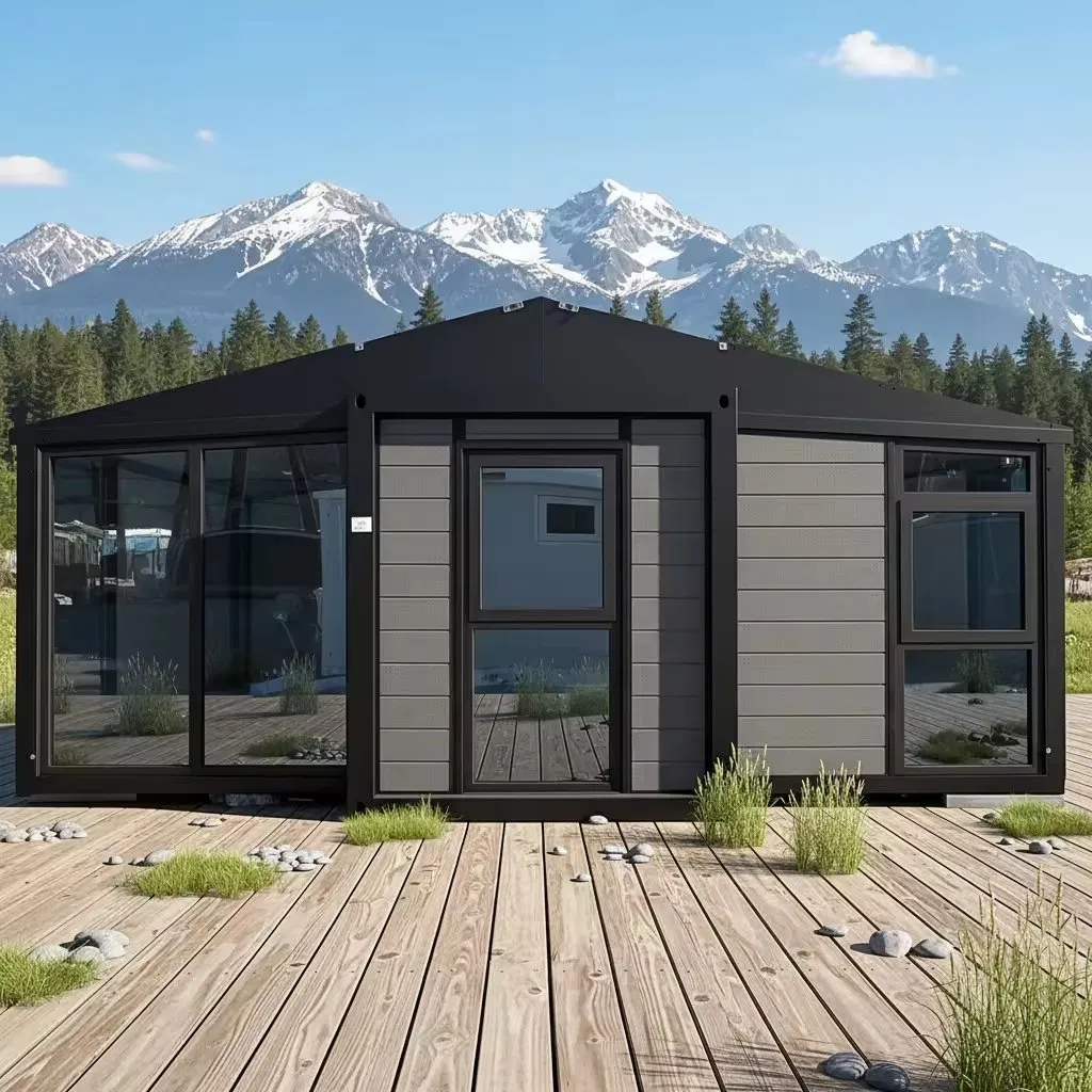 Separate Kitchen Two Side Expand Container Self Catering Self Sufficient Holiday Family Cabin Pod