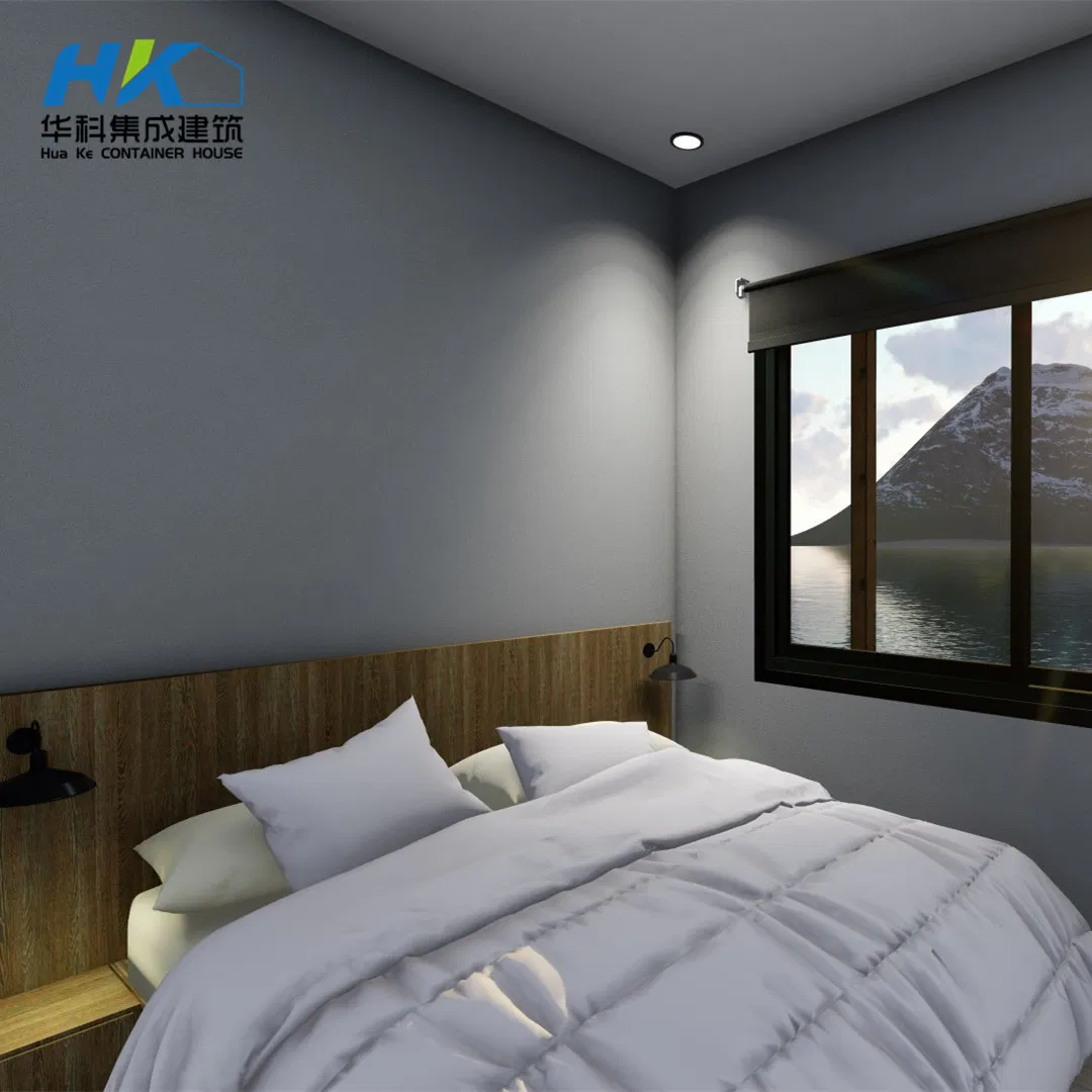 2X20FT Casa Contêiner Isolada de Estudo de Aço Modular com Revestimento de Madeira