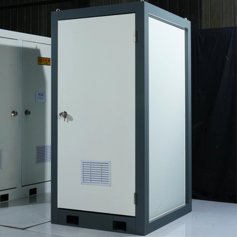 Cabine de banheiro portátil modular de aço pré-fabricado para chuveiro público, toalete móvel para canteiro de obras e camping