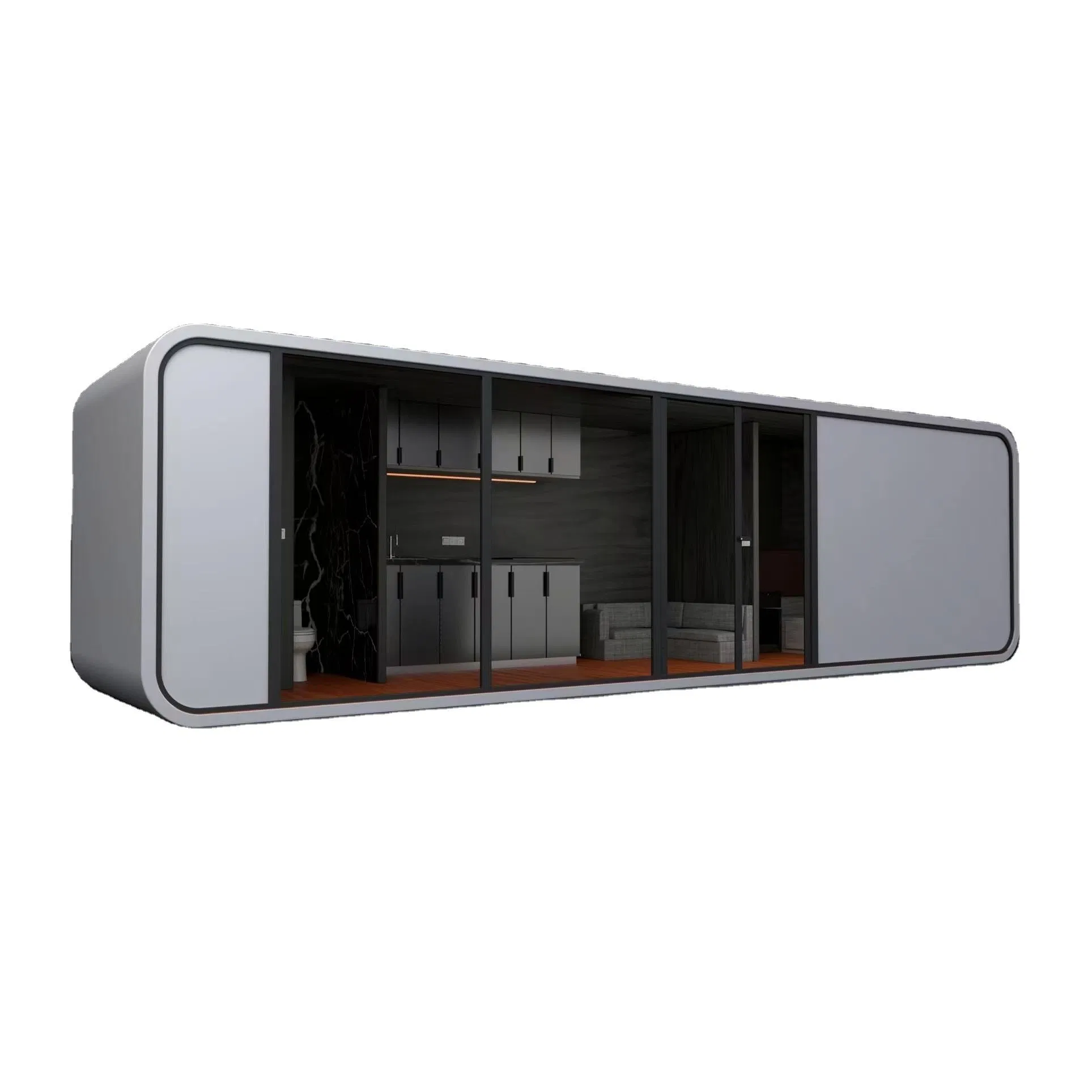 Casa Modular Apple Cabin, Cabana Portátil, Casa Off-Grid, Casa Apple Resistente a Terremotos para Projetos de Residência Auto-Suficiente em Platôs Remotos