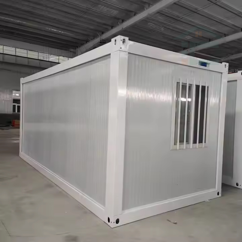 20FT Casa Contêiner Dobrável de Aço Modular, Portátil e Móvel com Estrutura e Porta