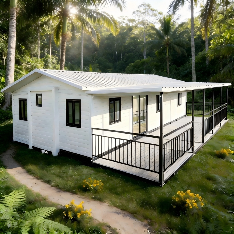 30FT Layout Modular Expandável de Casa Prefabricada com Múltiplos Quartos para Residência Familiar e Negócio de Hotel