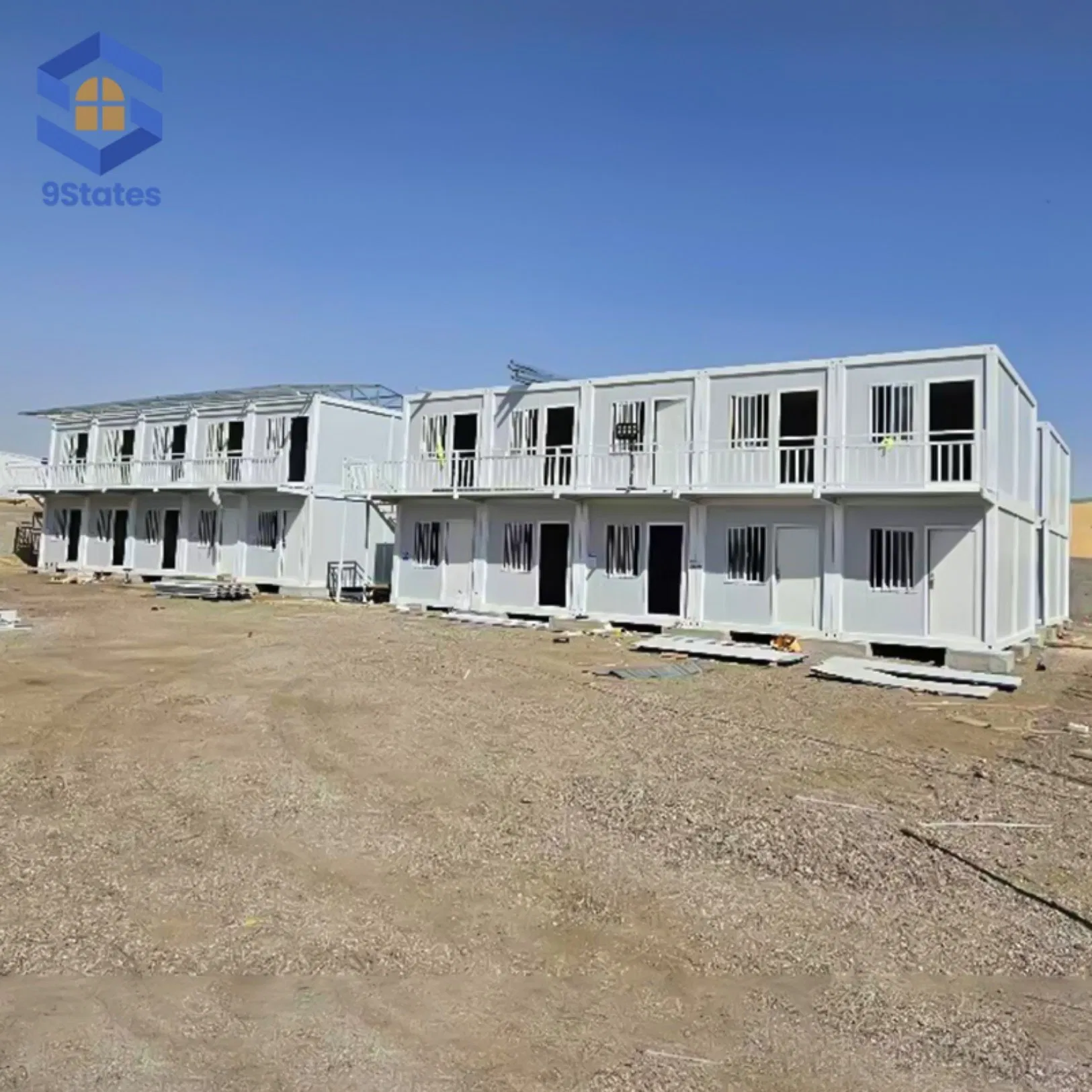 Estrutura de Aço Resistente a Terremotos Prefabricada Modular Expandível Casa Container Pequena para Campo de Petróleo Dormitório Container para Vilas de Trabalhadores