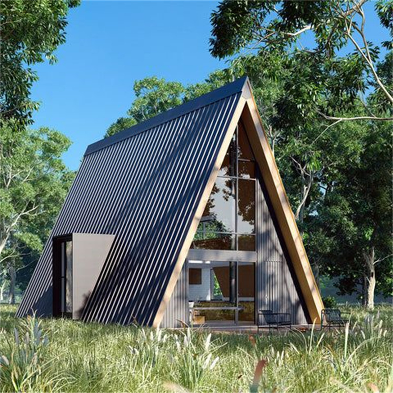 Venda Quente Casa Móvel Pequena Estilo Moderno ao Ar Livre Casa Prefabricada Luxuosa Casa Triangular