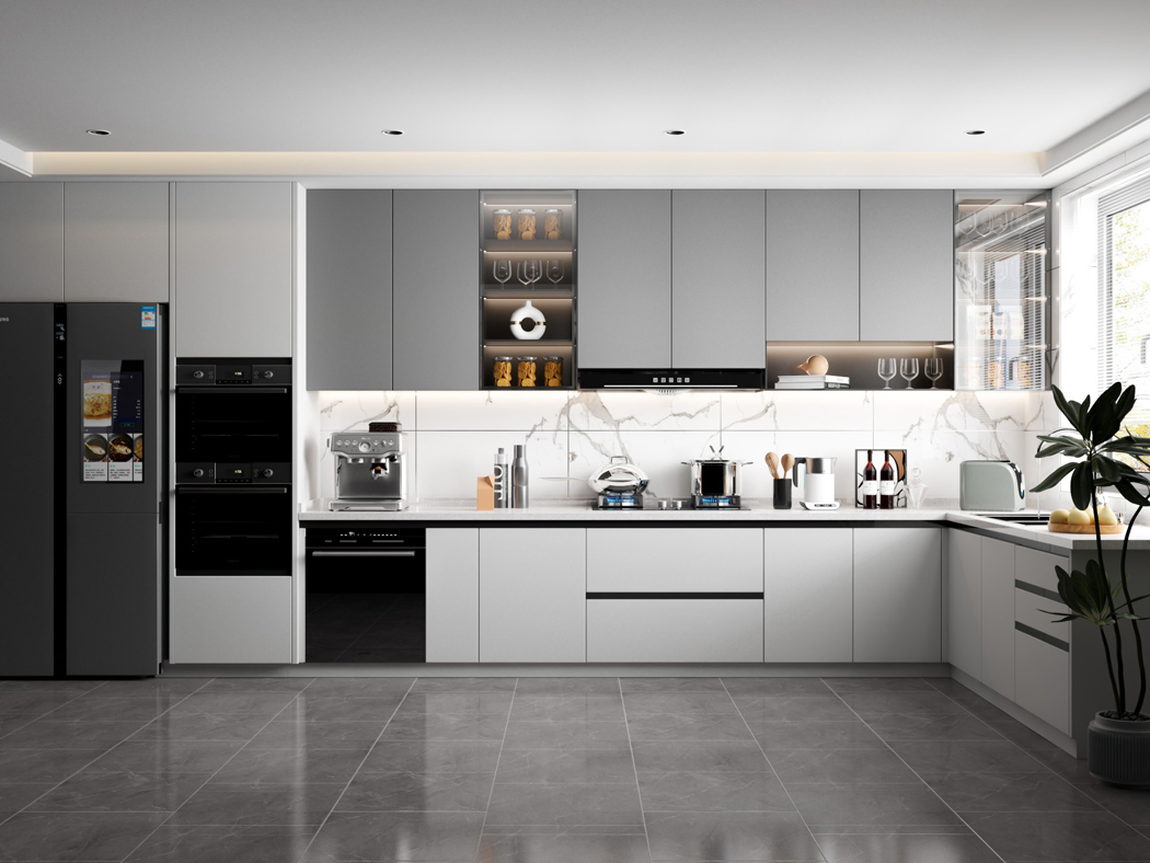 Unidades de Armários de Cozinha Modular ao Ar Livre Etíopes Feitas de Madeira ou Armários de Laminado Móveis de Cozinha Direto da China