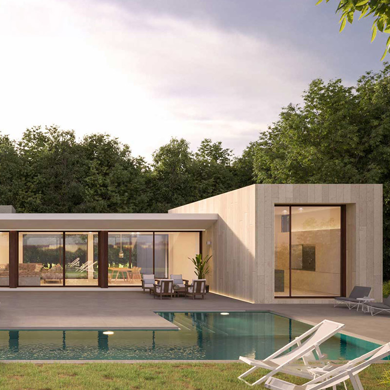 Casa Modular de Estrutura Leve de Aço Prefabricada Icc-Es Sistema de Telhado Painelizado da China