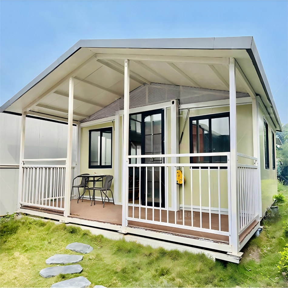 Casa Tiny Modular Prefabricada Moderna Compacta Versátil Personalizável Expandível com Estrutura de Aço Ecológica e Trendy