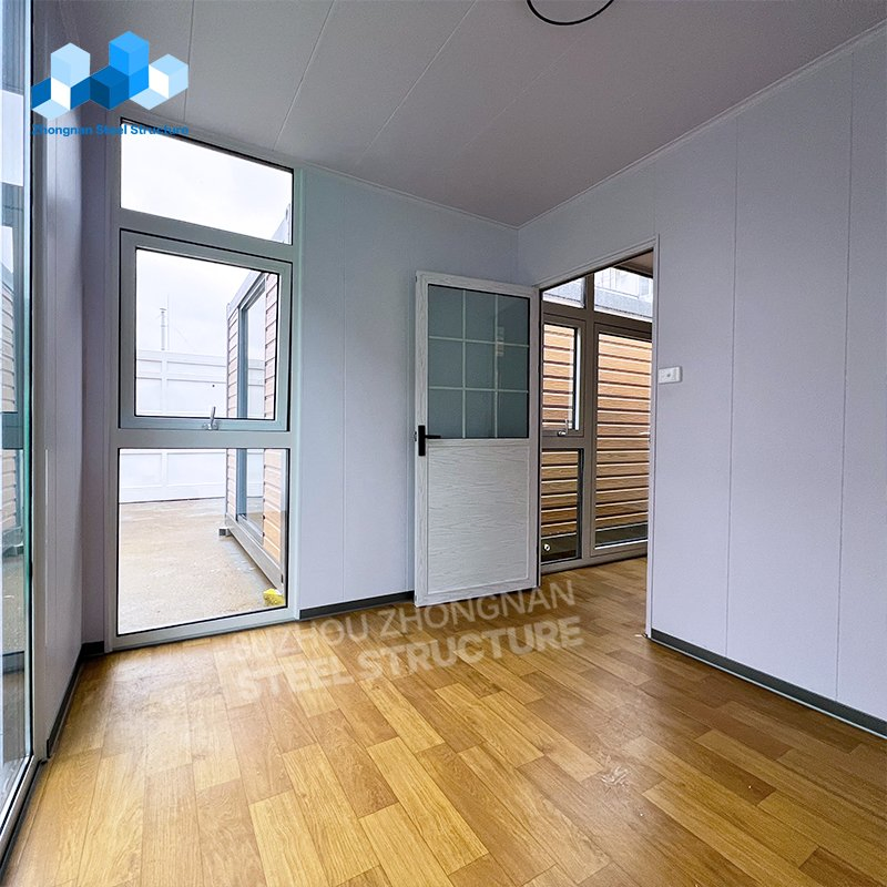 Casas Móveis de Madeira de Luxo Zhongnan, Montagem Rápida, Escritório Modular Mini Portátil, Casa Tiny Prefabricada, Casa Contêiner com Banheiro e Cozinha