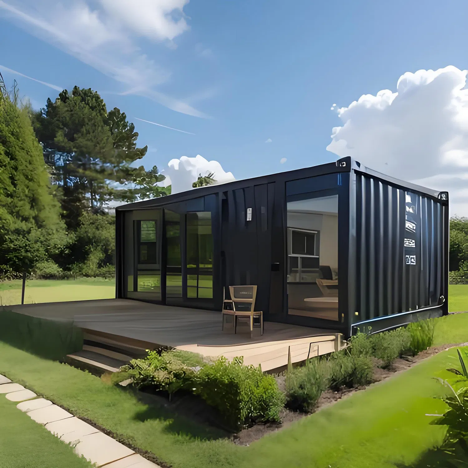 Casa Contêiner Modular Estilosa para Espaços de Vida Minimalistas