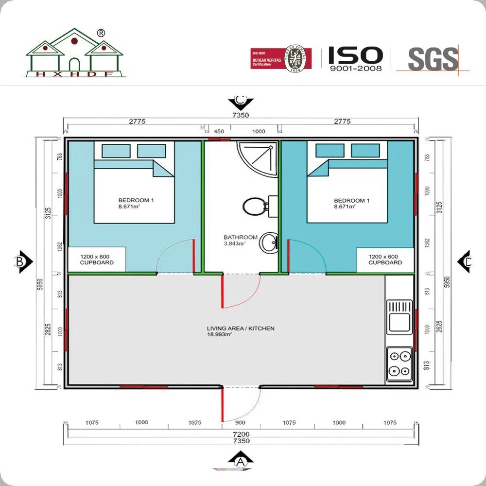 Casa Modular Luxuosa Prefabricada da China, Vila Pronta, Telhados Prefabricados