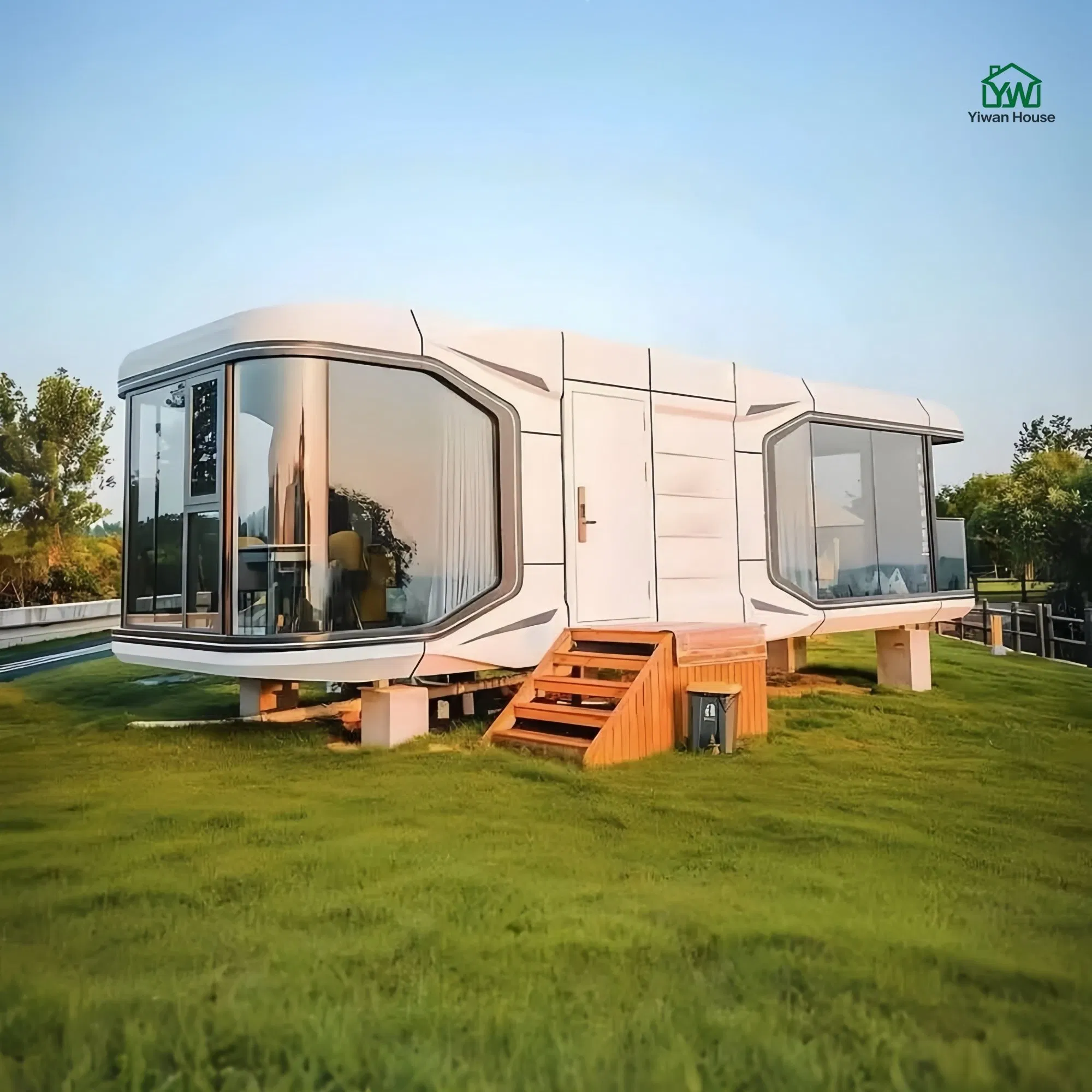 Casa Modular Móvel de Glamping Off-Grid Pronta para Morar, Certificada CE e Ecológica, Espaço Cápsula Móvel