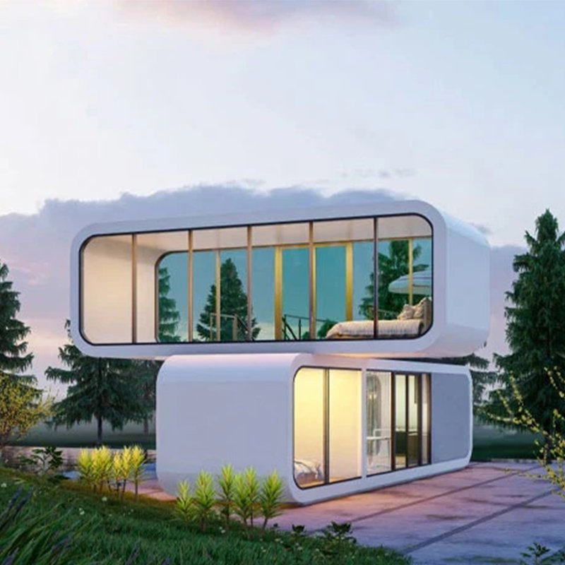 Casa Container Apple Cabana Casa Prefabricada Pequena Eficiente em Energia Casa Modular Hotel Cabana para Grupos Hoteleiros Internacionais