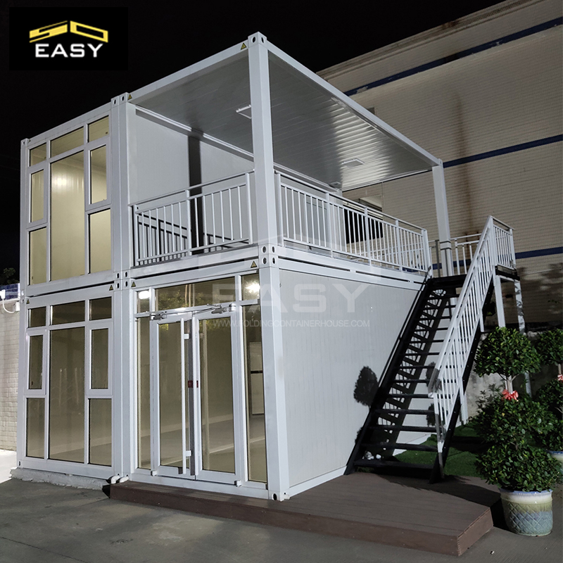 Casa Modular Colapsável em Estrutura de Aço Certificada ISO CE em Edificação Prefabricada de Aço Comercial