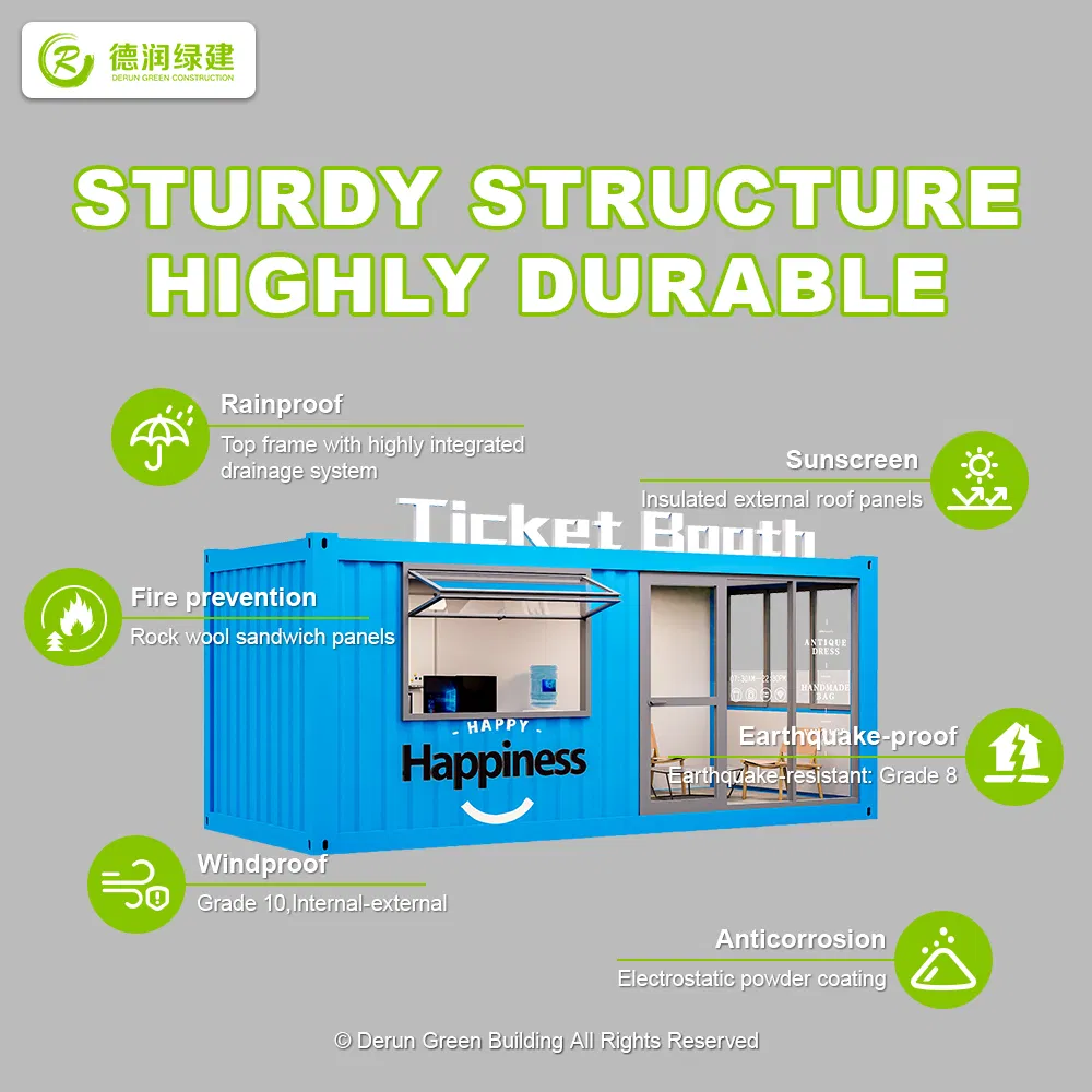 Casa Container Prefabricada Personalizada Móvel Criativa Modular para Uso Temporário