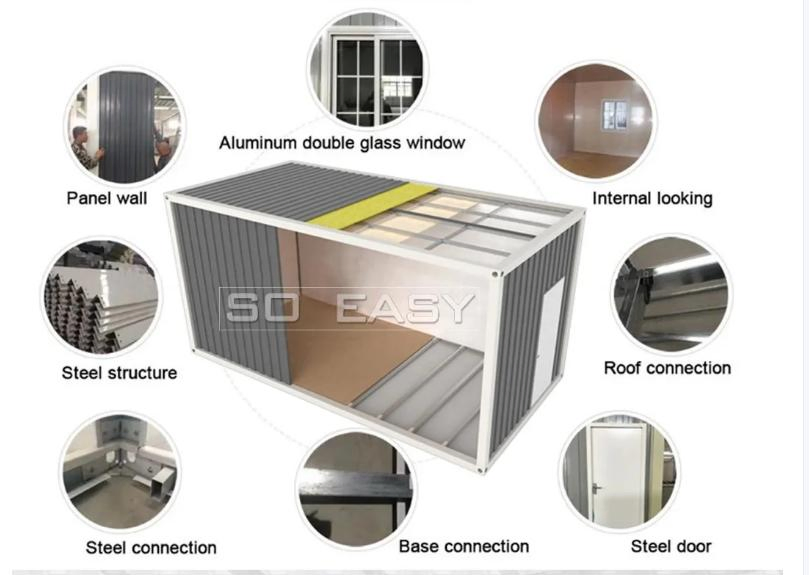 Casas Modulares Prefabricadas Aprovadas pelo CE Feitas de Contêineres de Carga