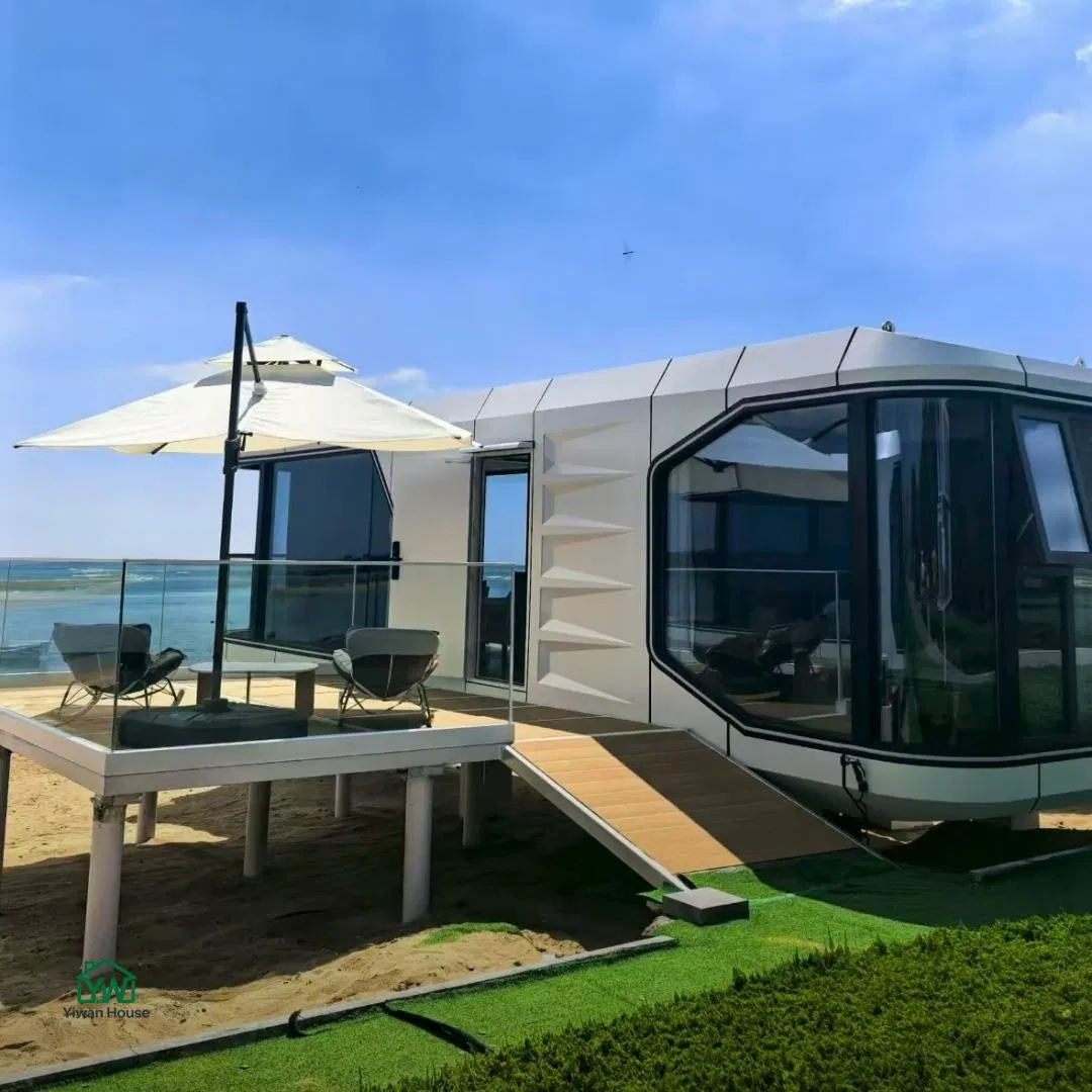 Casa Modular Móvel de Glamping Off-Grid Pronta para Morar, Certificada CE e Ecológica, Espaço Cápsula Móvel