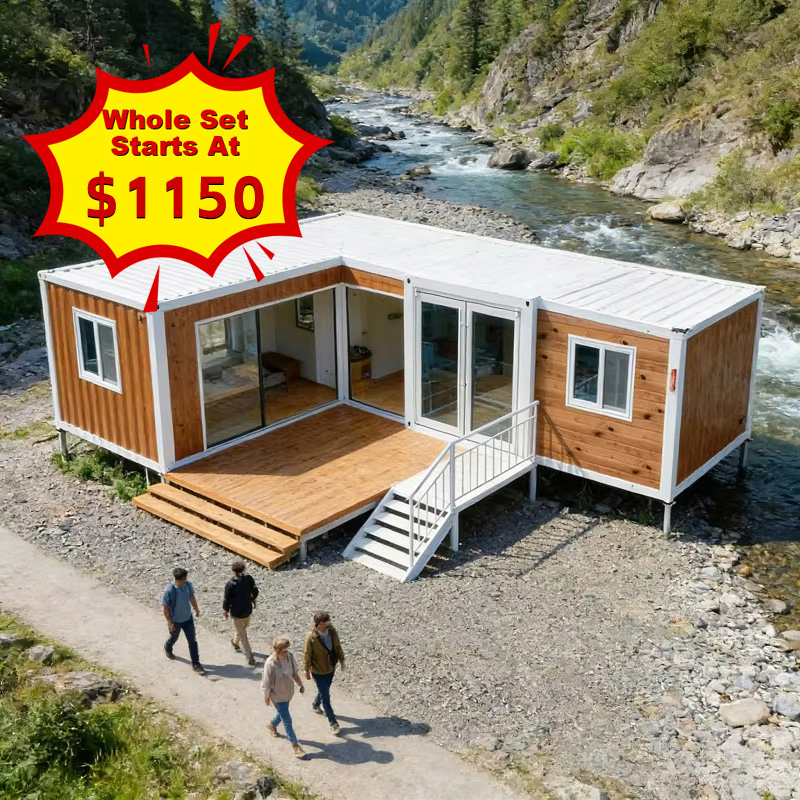 Preço de Fábrica Estrutura Aço Prefabricado Aço Moderno Container Modular Moderno Prefab Modular Luxuoso Prefab Pacote Plano 30FT Casas Container