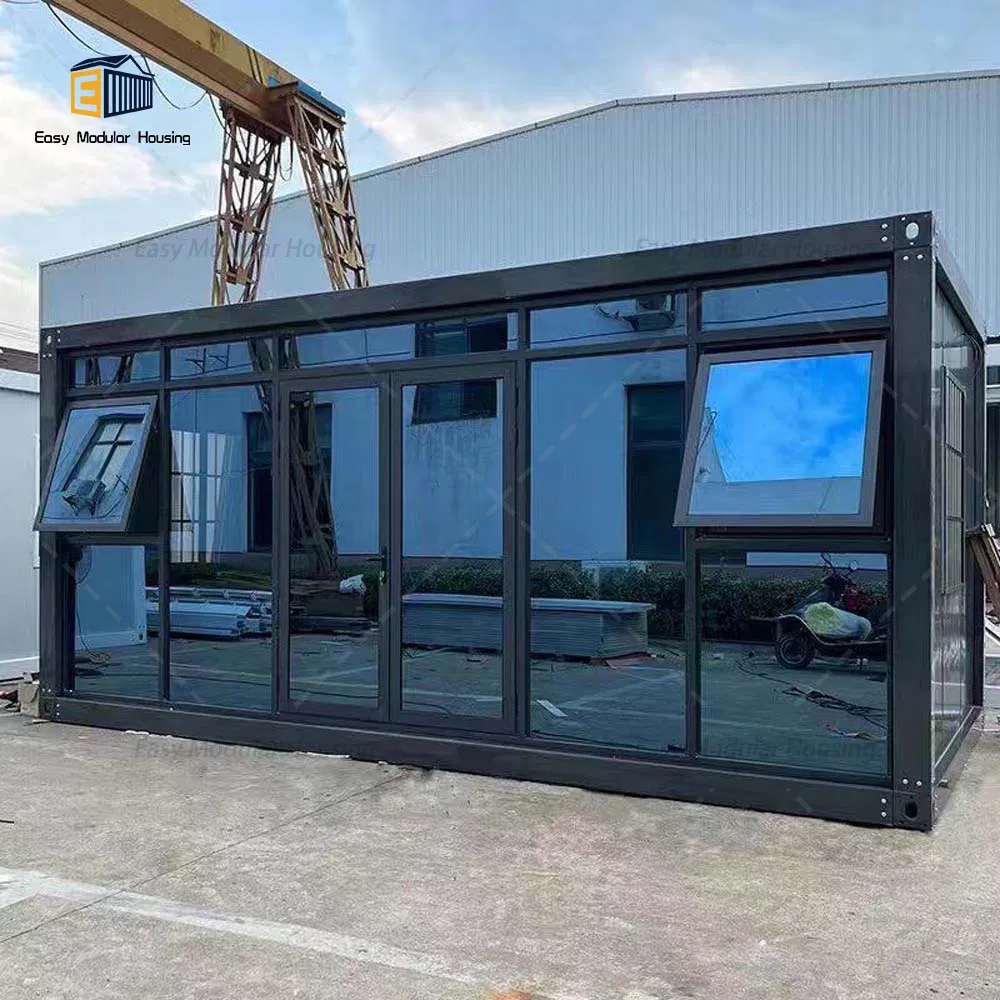 Armazenamento Modular Banheiro Residencial Garagem Hotel Lojas de Café Escritório Jardim Kit Prefabricado Casa de Contêiner de Vidro China
