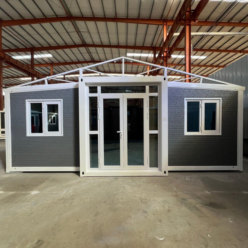 Casa Modular Independente com Telhado Solar Pronto, Suportes para Container Expandável, Casa Prefabricada Off Grid e Operação Remota Autossuficiente