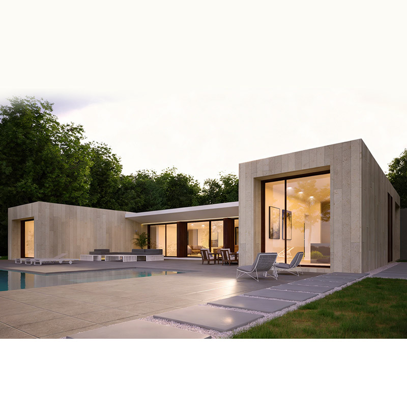 Casa Modular de Estrutura Leve de Aço Prefabricada Icc-Es Sistema de Telhado Painelizado da China