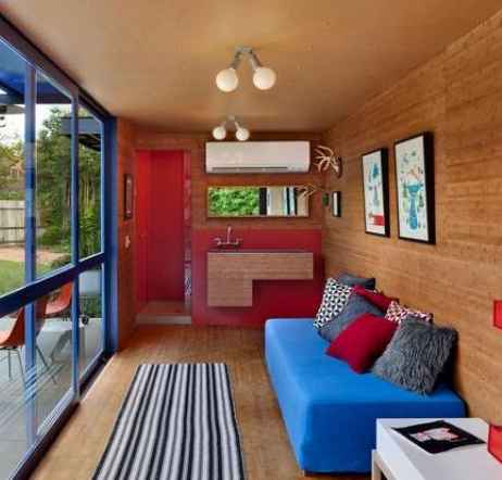 Casa Modular de Contêiner Prefabricada de Luxo 40FT Modificada para Habitação Personalizada em Contêineres de Carga
