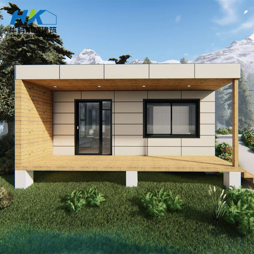 2X20FT Casa Contêiner Isolada de Estudo de Aço Modular com Revestimento de Madeira