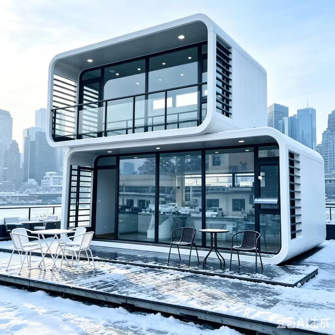 Casa Modular Prefabricada de Luxo 40FT Modificada de Contêiner de Envio para Personalização