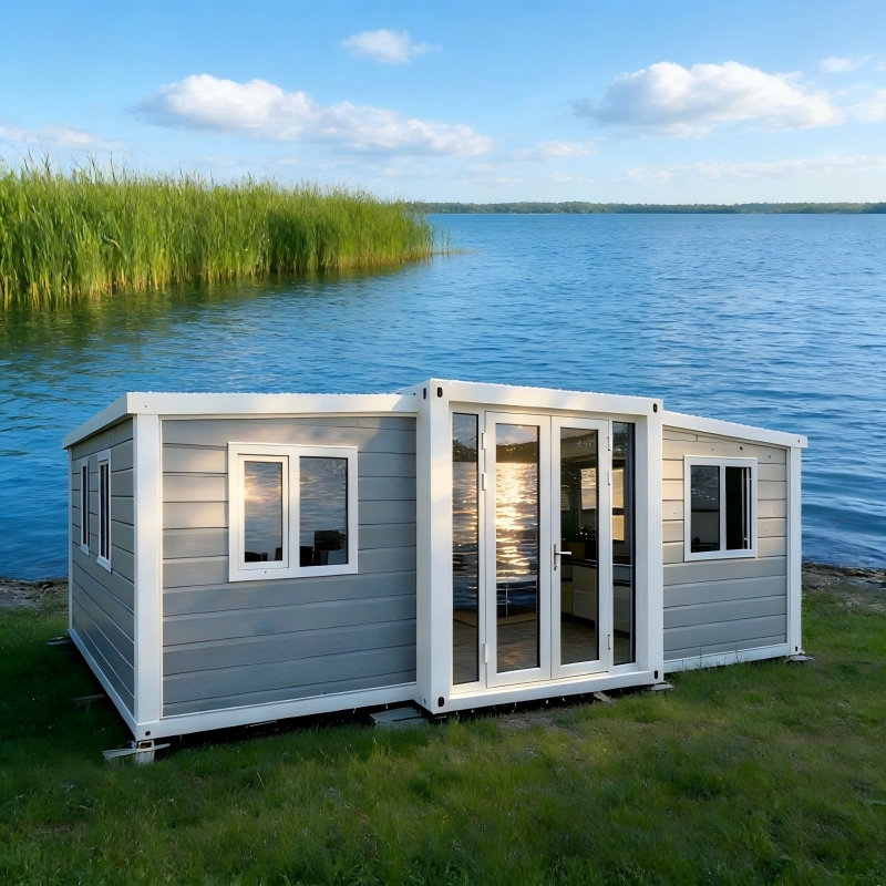 Demanda por Habitação em Resort Multifamiliar 40FT Vila Prefabricada Expandível 3 Layout de Quarto Espaçoso Casa Modular Móvel em Contêiner para Base de Camping