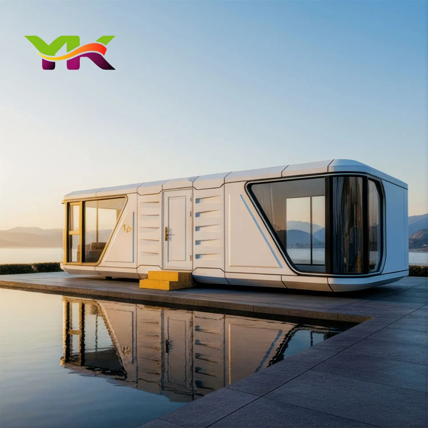 Casa cápsula moderna de luxo com instalação rápida, preço de casa modular cápsula, casa tiny container, fábrica de cabana prefabricada, casa prefab, casa móvel