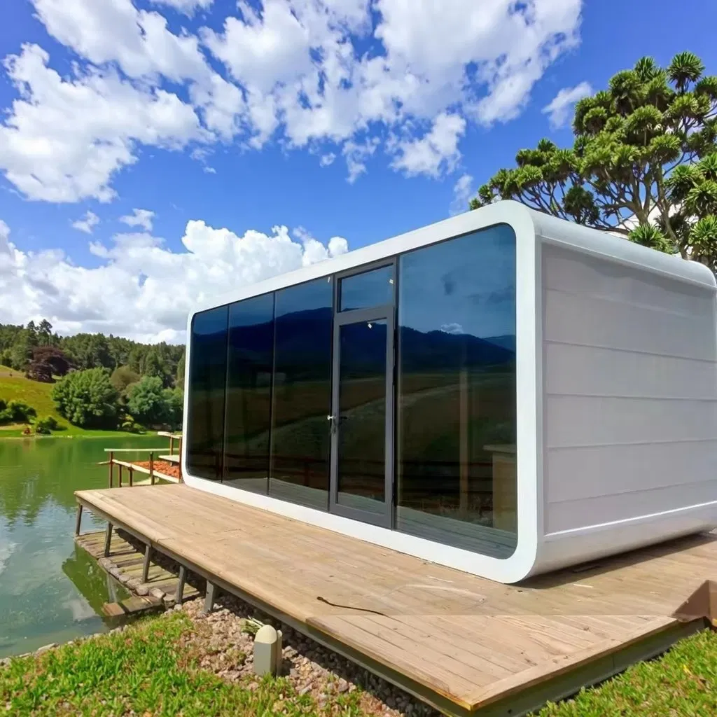 Casa de Contêiner Apple Cabana Prefabricada Pequena Casa fora da Rede Casa Apple Isolada à Prova d'Água para Acampamentos Autossuficientes no Deserto