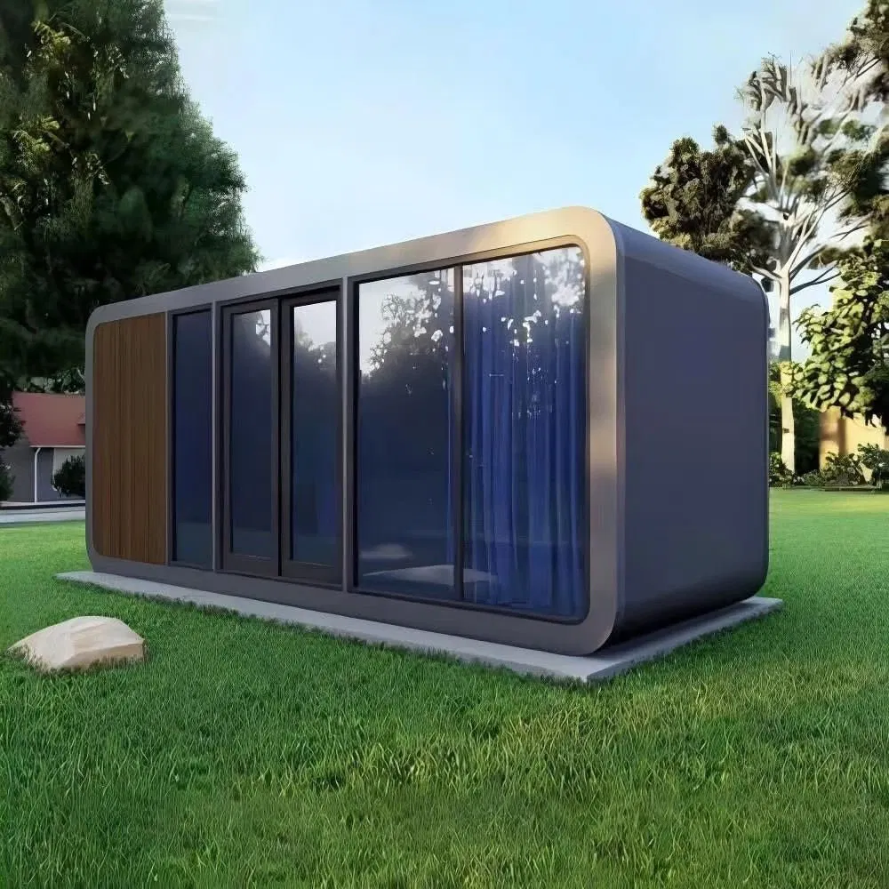 Casa de Contêiner Apple Cabana Prefabricada Pequena Casa fora da Rede Casa Apple Isolada à Prova d'Água para Acampamentos Autossuficientes no Deserto