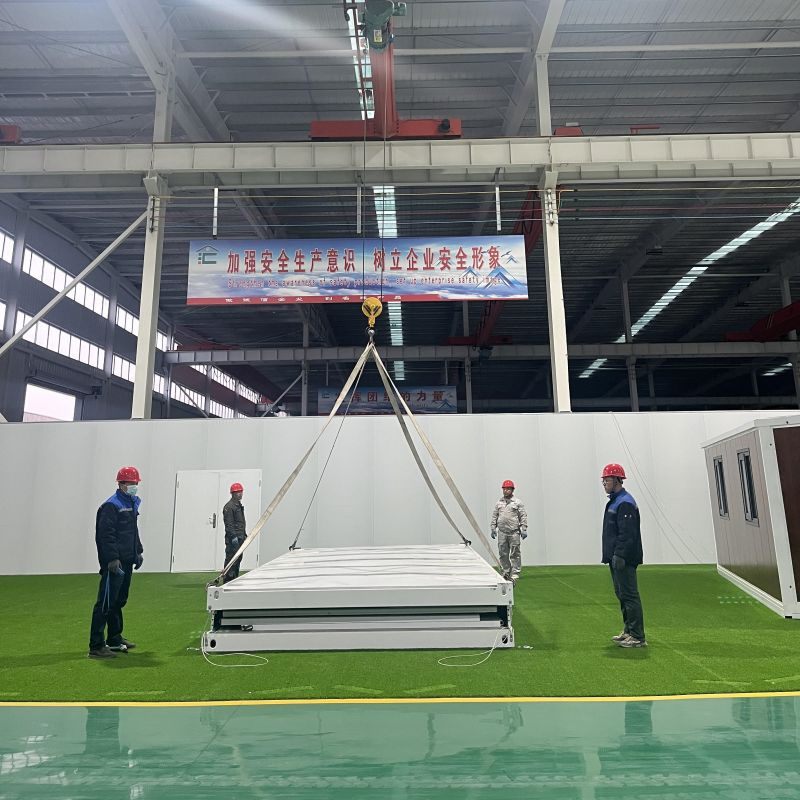 20FT Casa Contêiner Dobrável de Aço Modular, Portátil e Móvel com Estrutura e Porta