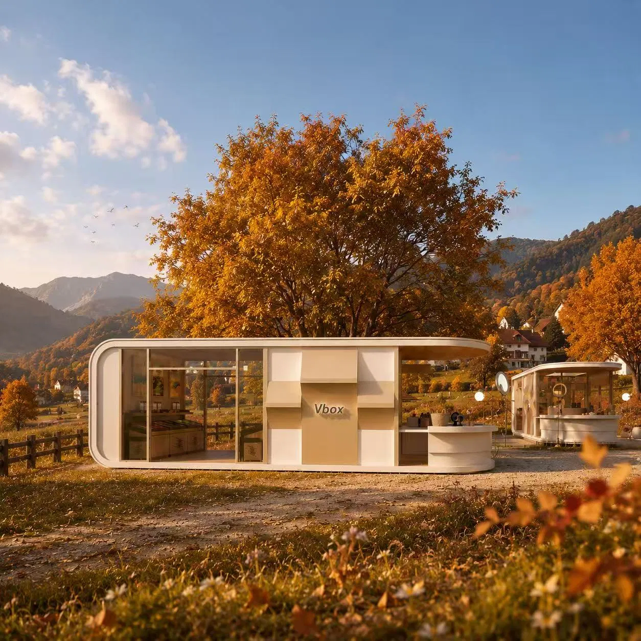 C2-Et031 casa de resort pequena modular expansível prefab de aço ecológica fora da rede