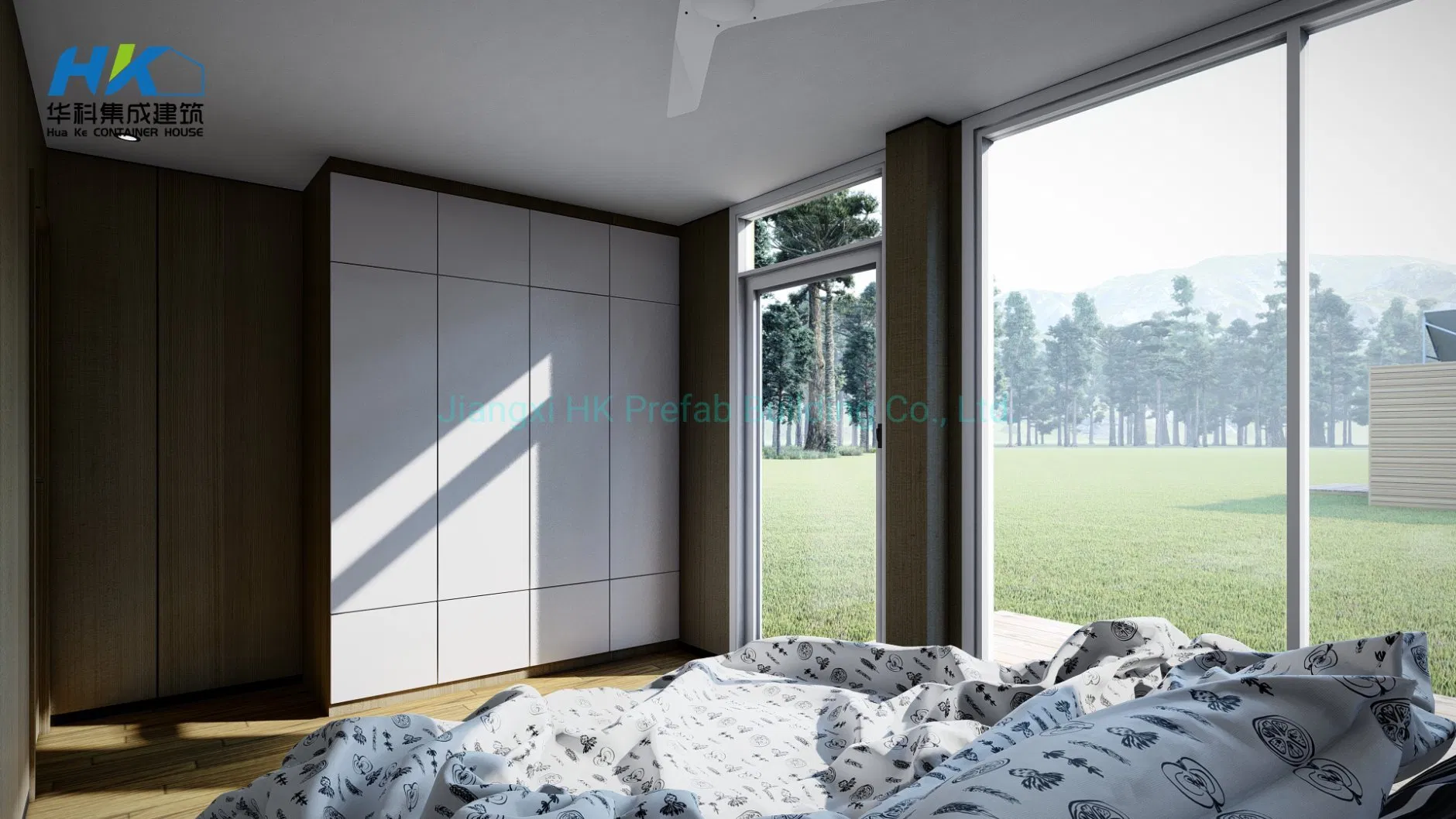 China 20/40FT Revestimento de Madeira Estrutura de Aço Modular Prefabricada Casa Contêiner Móvel