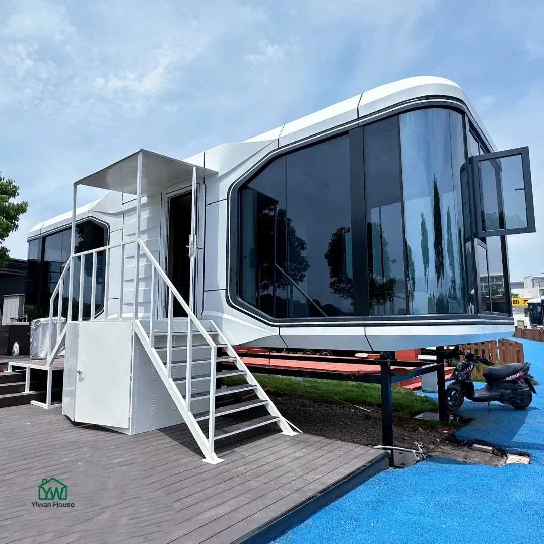 Casa Modular Móvel de Glamping Off-Grid Pronta para Morar, Certificada CE e Ecológica, Espaço Cápsula Móvel
