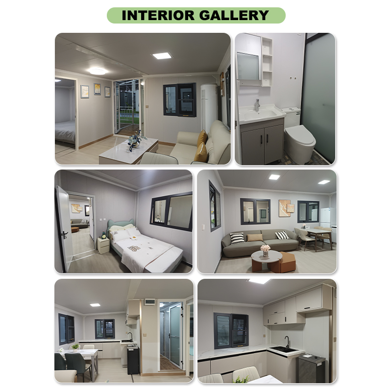 Vilas modulares de contêineres duplex portáteis dobráveis de aço fabricadas para envio de luxo
