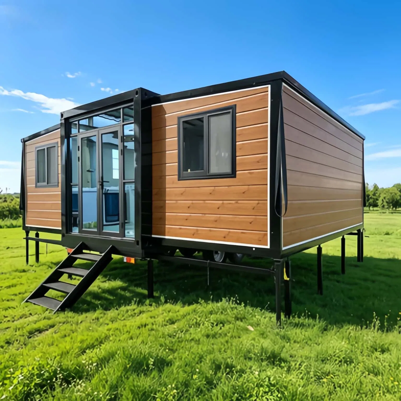 Casa Modular Portátil Expandável Pré-fabricada Melhor Trailer Móvel Container Pronto para Uso Tiny