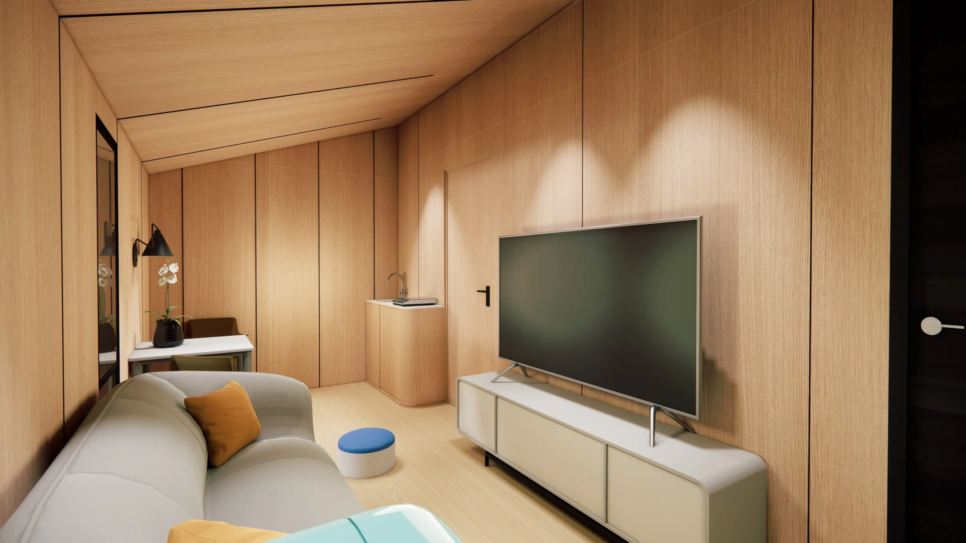 Casa Modular Dobrável para Resorts de Férias com Design de Espaço Interior Personalizado